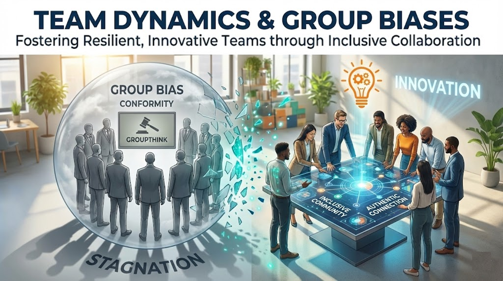 Team Dynamics and Group Biases: How Collective Thinking Shapes Decisions